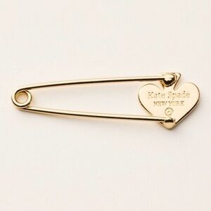 kate spade Gold Heart Safety Pin Accessory